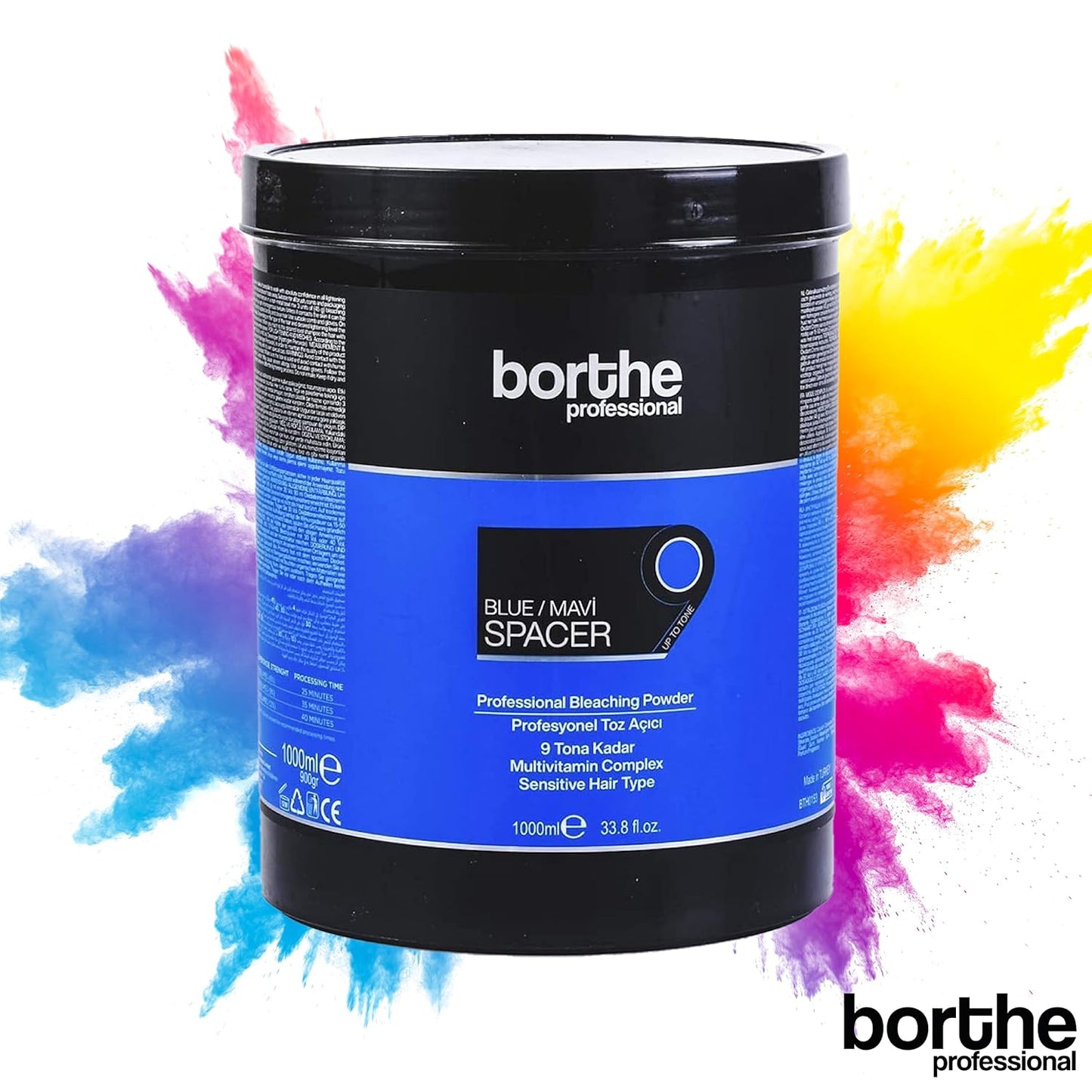 Borthe Professional Spacer 9 – Blaues Staubfreies Blondierpulver, 1000