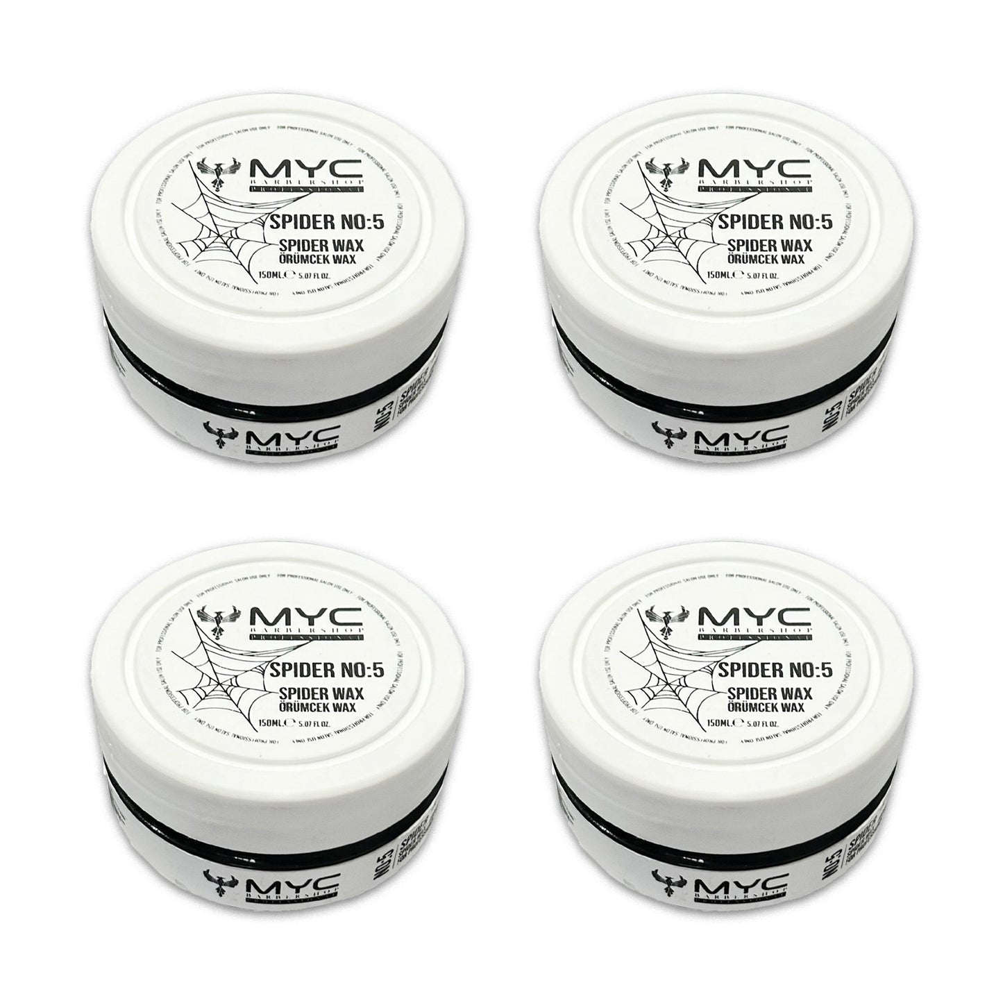 MYC Spider Wax No:5 – 4er Pack – Elastischer Halt & Glänzender Look