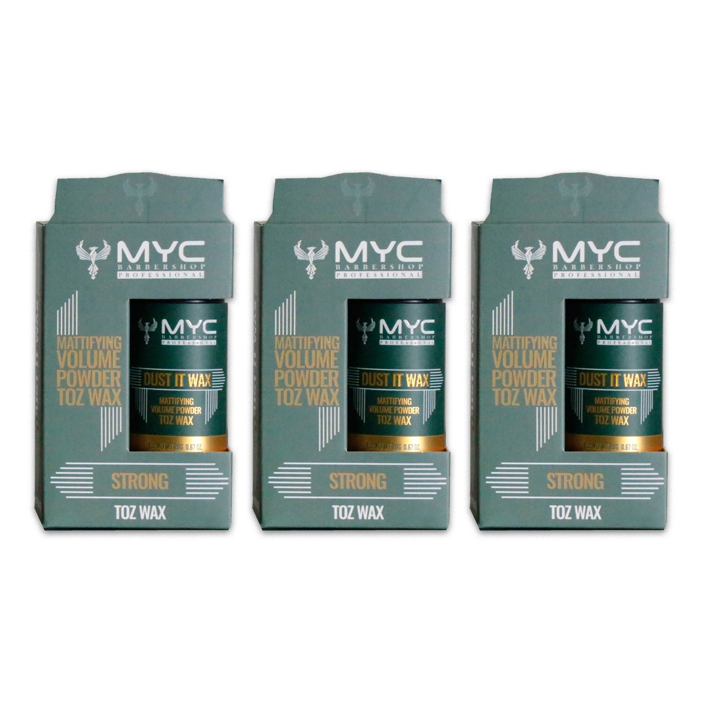 MYC Dust It Wax STRONG – 3er Pack – Extra starker Halt & Matt-Effekt