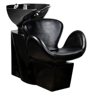 MYC Amsterdam Friseur Waschplatz Schwarz mit schwarzem Becken
