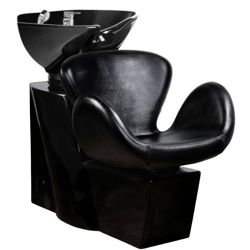 MYC Amsterdam Friseur Waschplatz Schwarz mit schwarzem Becken
