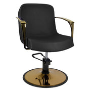 MYC Bologna Friseurstuhl Gold Schwarz