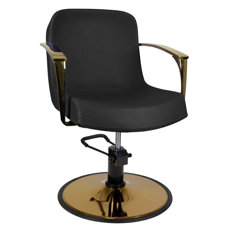 MYC Bologna Friseurstuhl Gold Schwarz