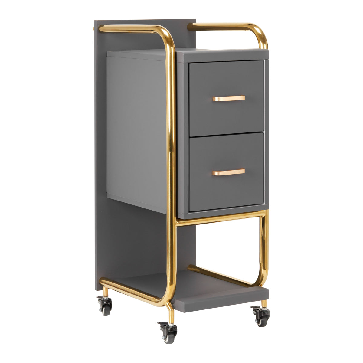 MYC Solo Friseur Beistellwagen Gold Grau