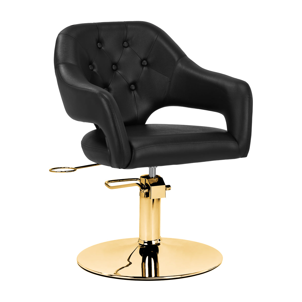 MYC Parma Friseurstuhl Gold Schwarz