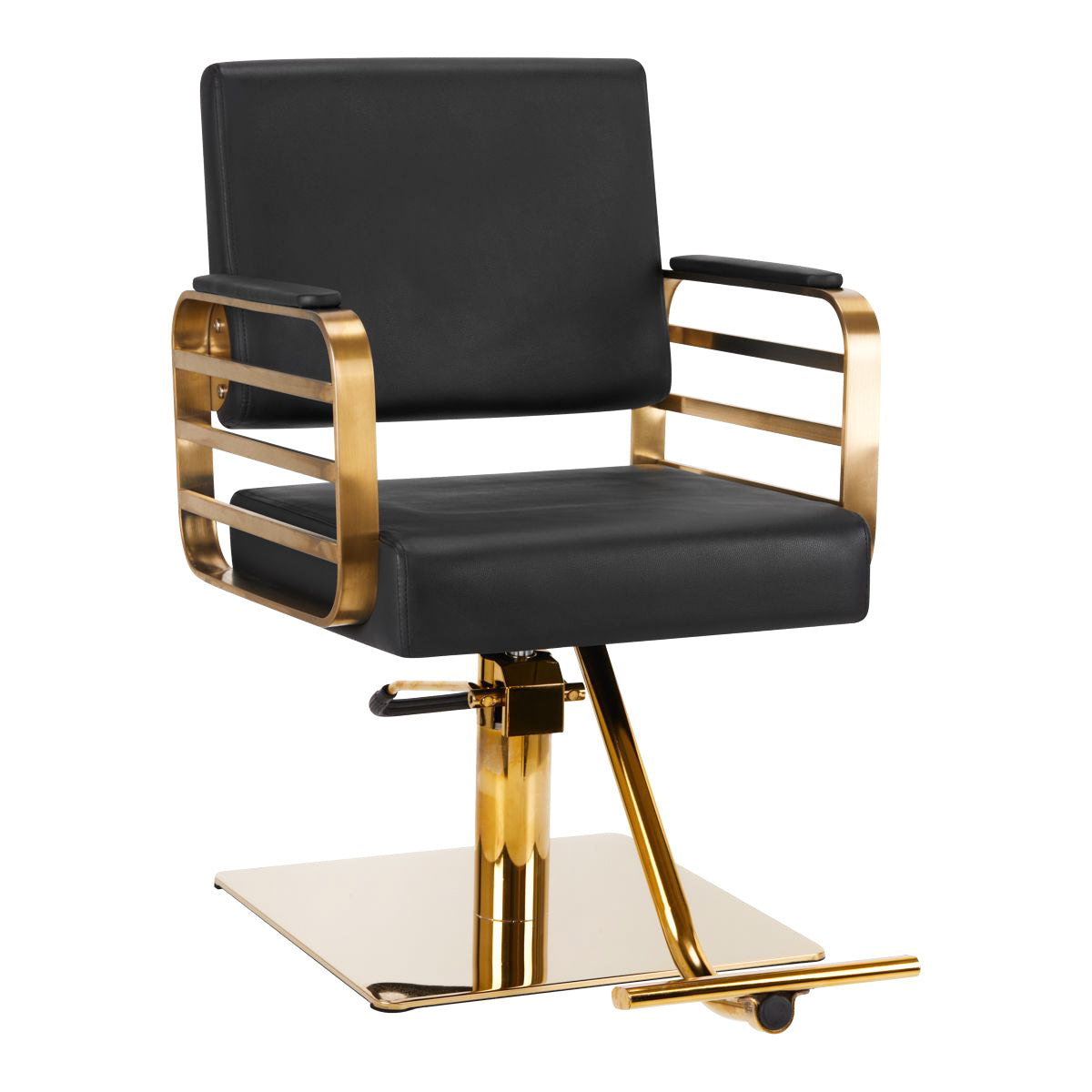 MYC Avila Friseurstuhl Gold Schwarz