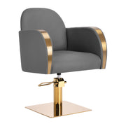 MYC Malaga Friseurstuhl Grau Gold