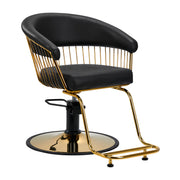 MYC Lille Friseurstuhl Schwarz Gold