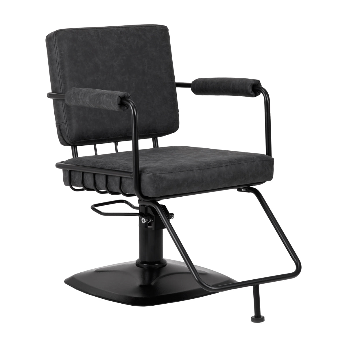 MYC Catania Loft Friseurstuhl Vintage Leder Schwarz