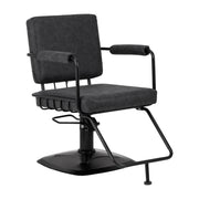 MYC Catania Loft Friseurstuhl Vintage Leder Schwarz
