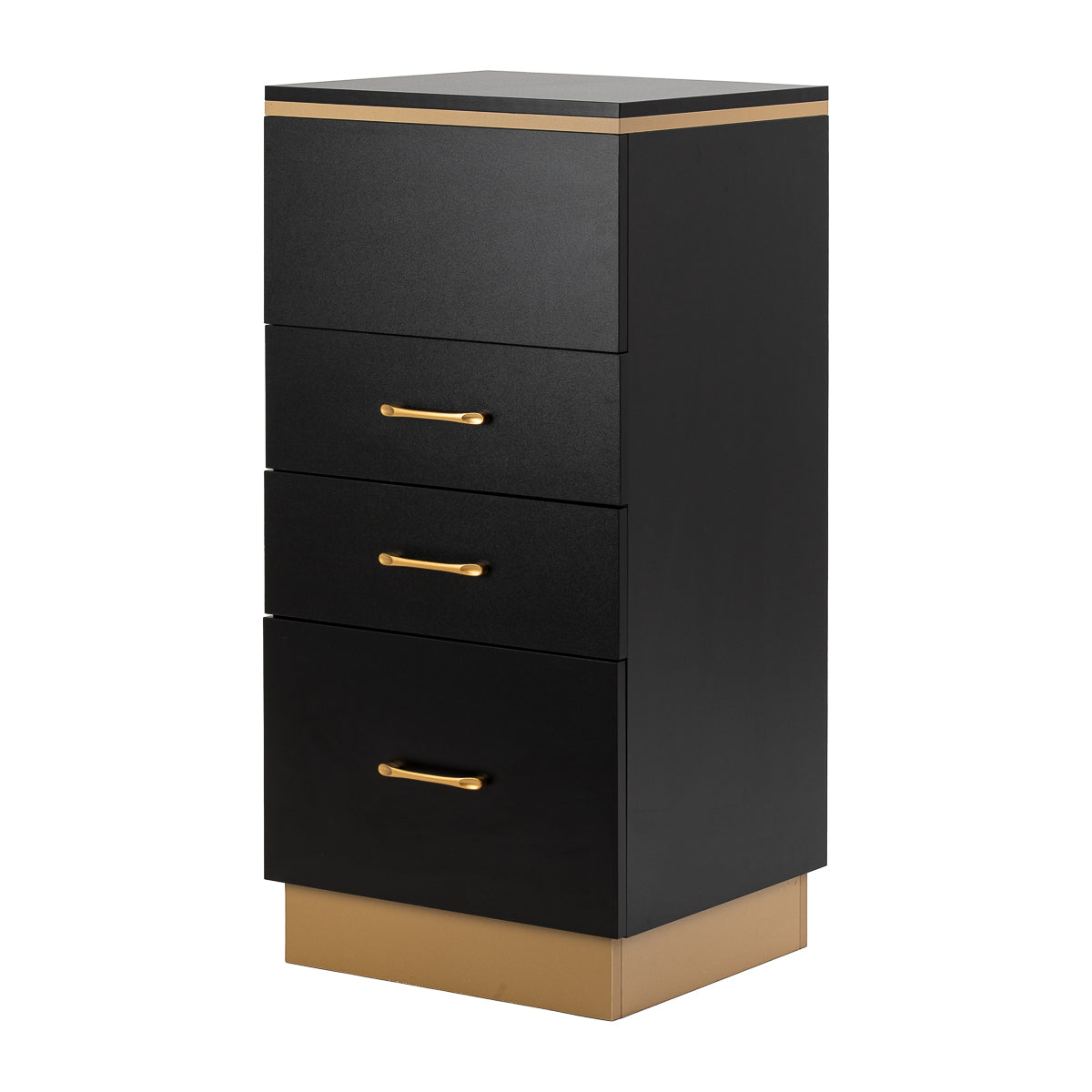 MYC Friseur Beistellschrank 2027BG Schwarz Gold