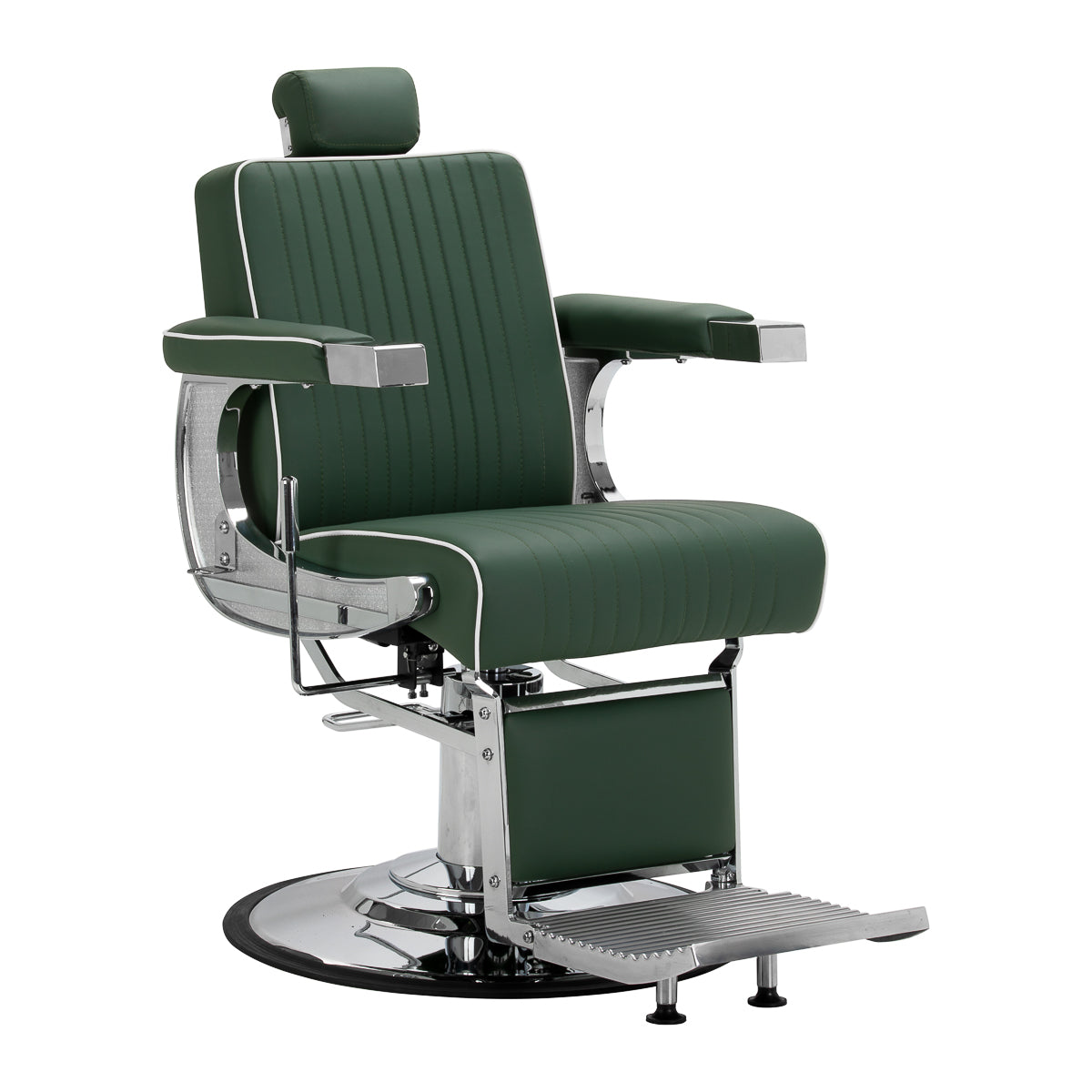MYC Visionerio Barberstuhl Grün Chromgestell
