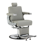 MYC Visionerio Barberstuhl Grau Chromgestell