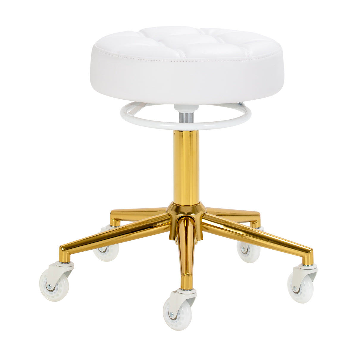 Gabbiano Friseurhocker D054G Gold-Weiß