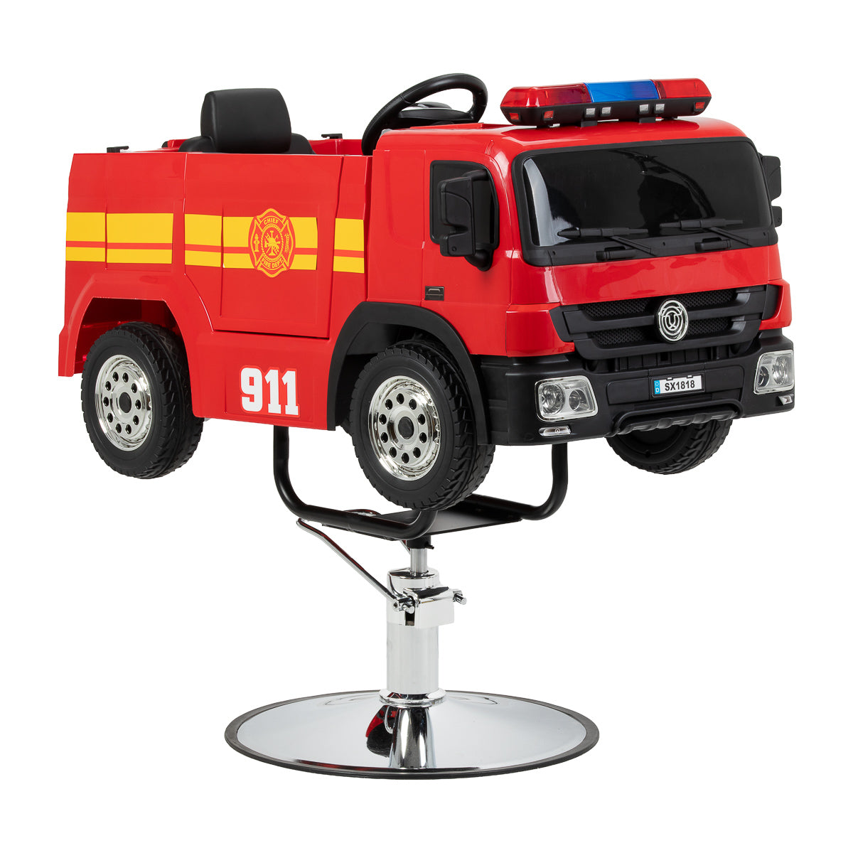 MYC Kinderfriseurstuhl Feuerwehrauto
