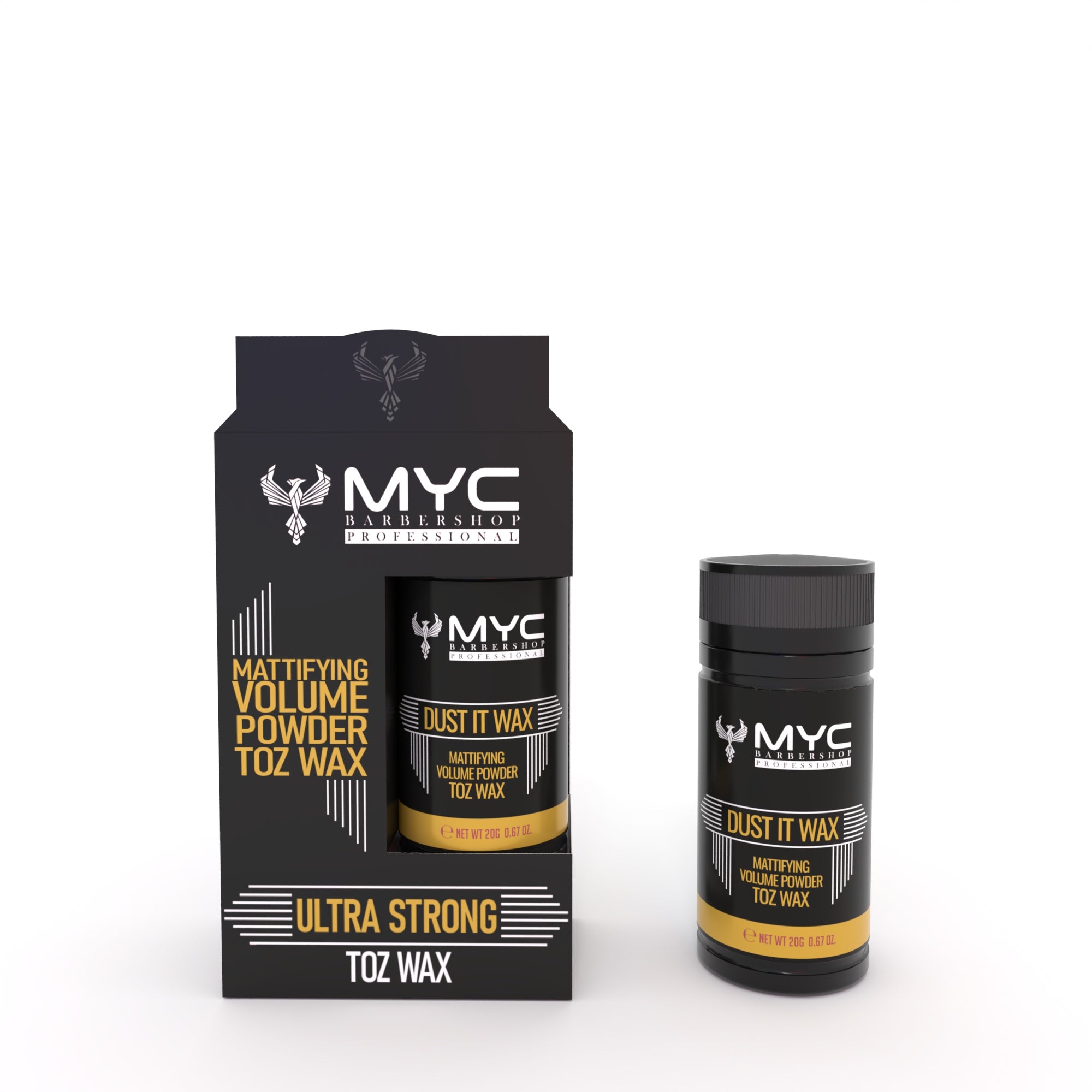 MYC Mattifying Volume Powder – Toz Wax | Strong / Medium / Ultra Strong | Unisex | Matt Finish
