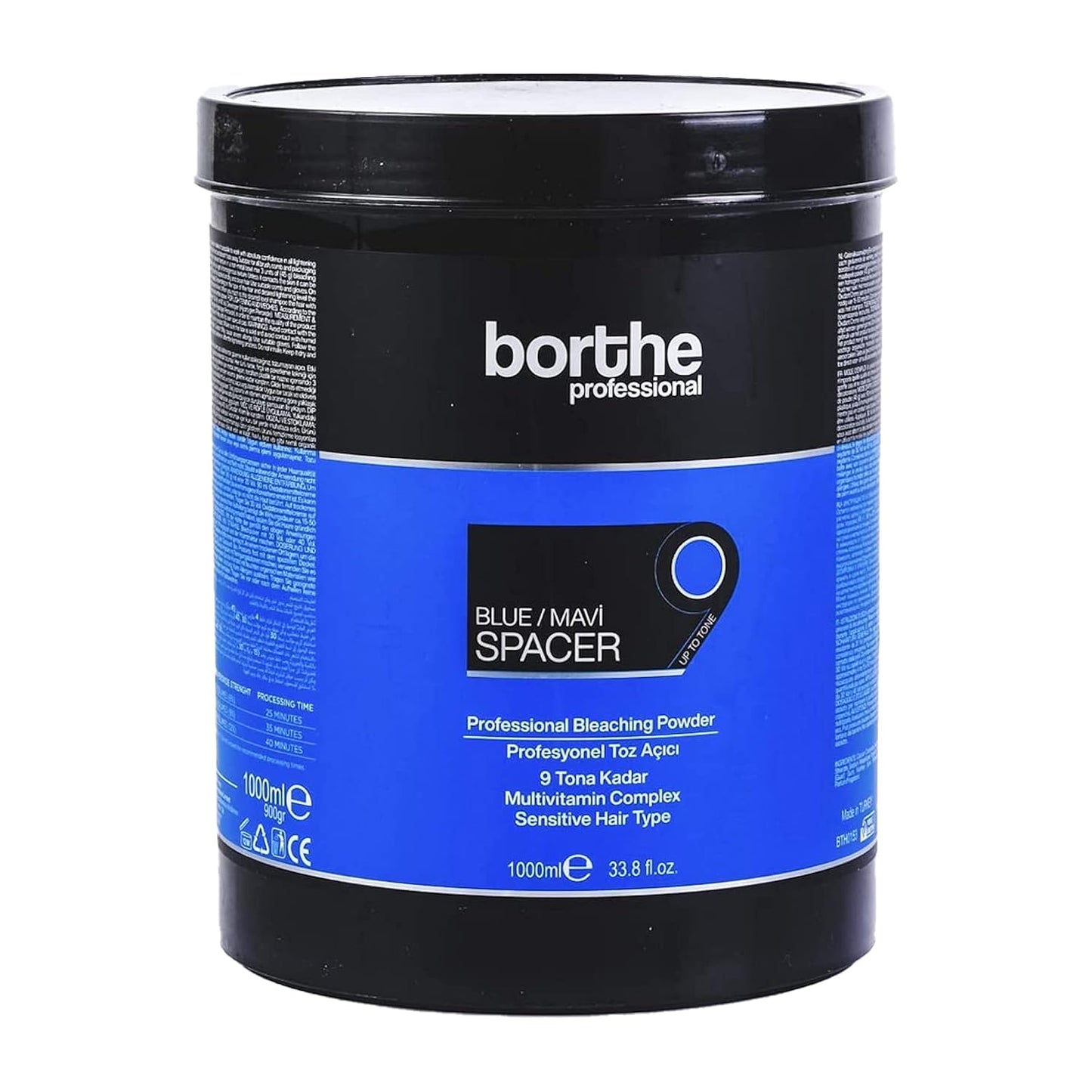Borthe Professional Spacer 9 – Blaues Staubfreies Blondierpulver, 1000