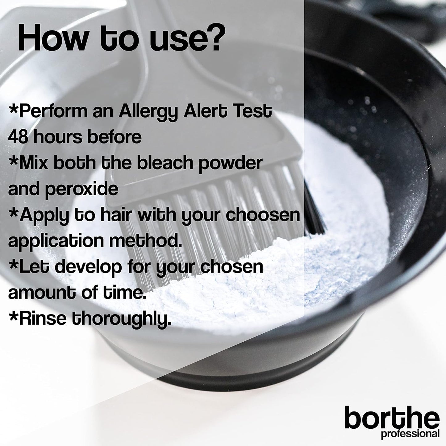 Borthe Professional Spacer 9 – Blaues Staubfreies Blondierpulver, 1000