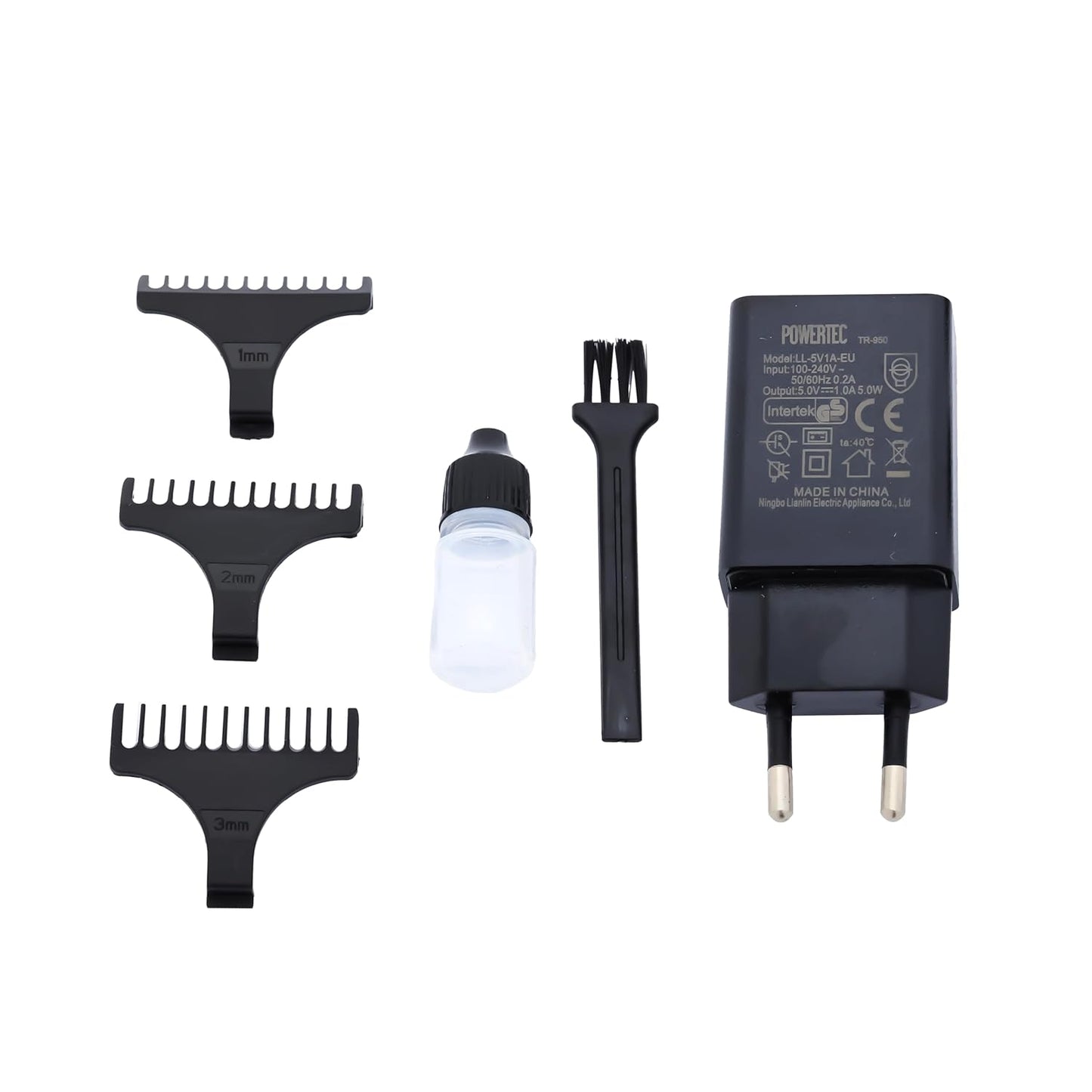 Powertec TR-858 Bart- & Konturtrimmer mit USB-C & T-Klinge