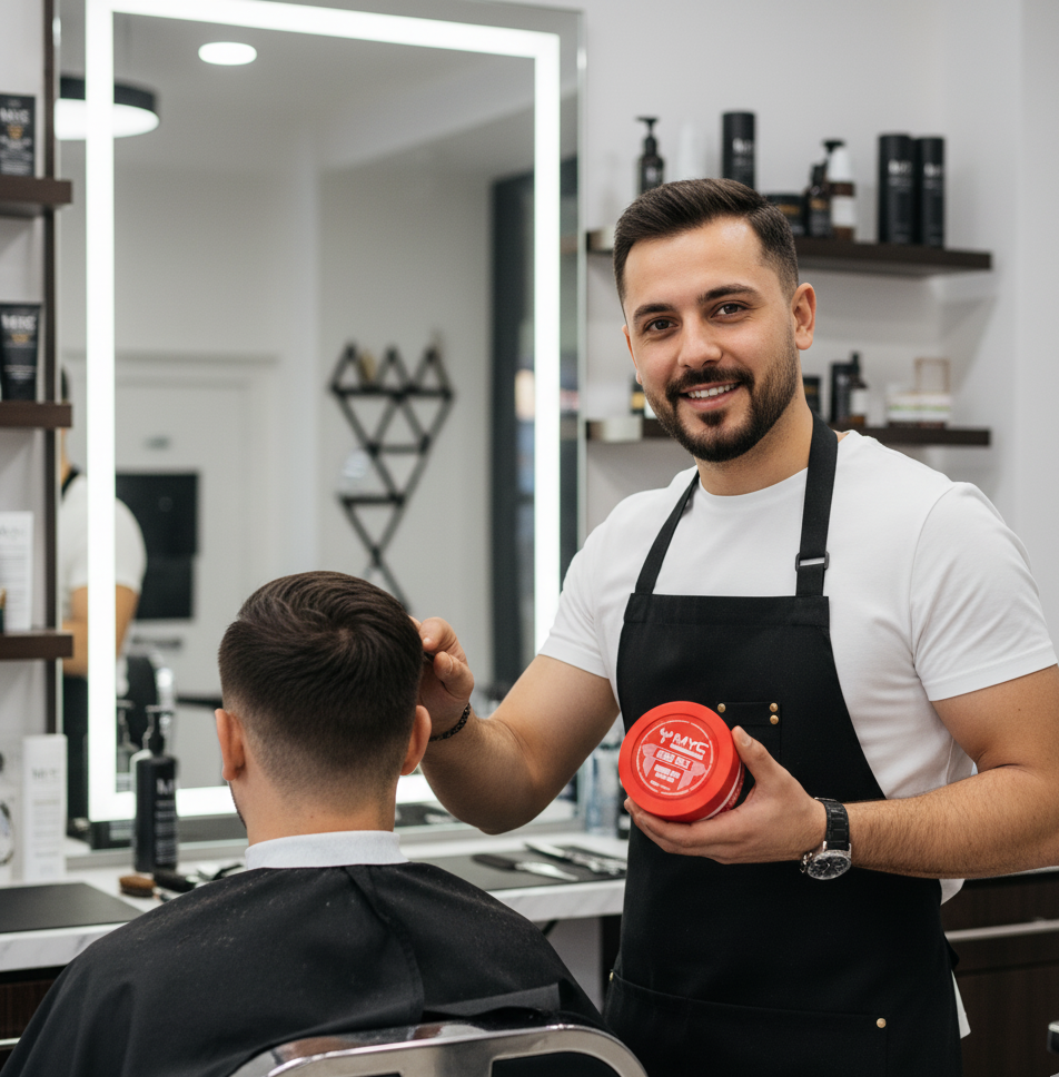 MYC Barbershop Haarwachs starker Halt Ergebnis