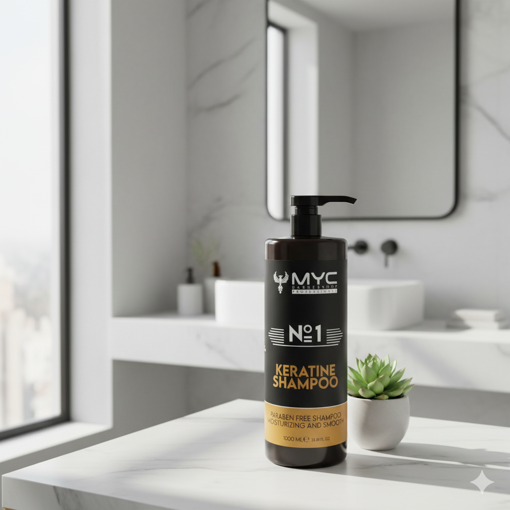 MYC Nr. 1 Keratin Shampoo – Parabenfrei, Glättend & Feuchtigkeitsspendend (1000 ml)