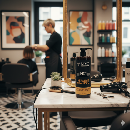 MYC Nr. 1 Keratin Shampoo – Parabenfrei, Glättend & Feuchtigkeitsspendend (1000 ml)