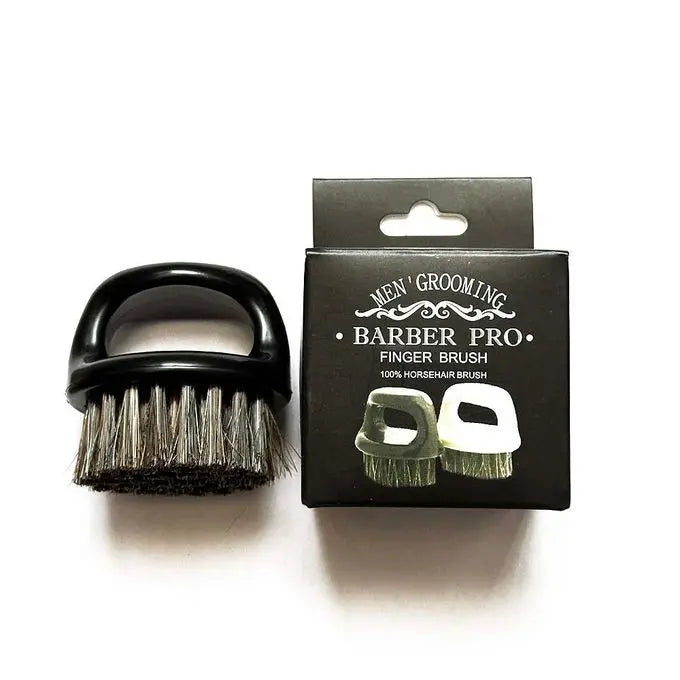 MEN GROOMING BARBER PRO Finger Brush – Nacken- & Haarbürste aus 100 % Pferdehaar