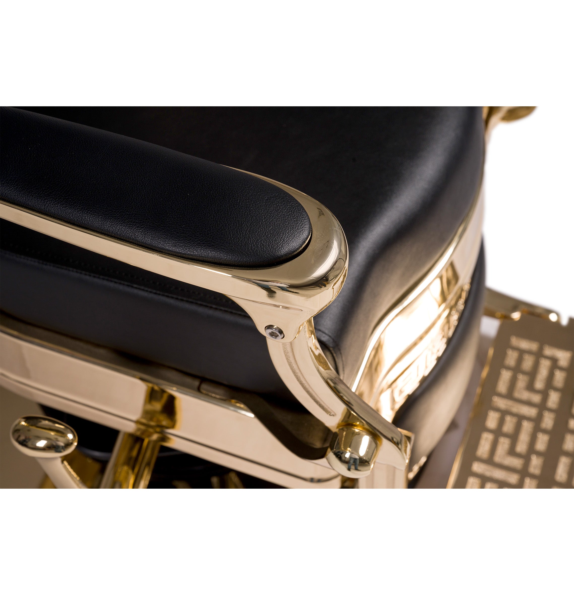 MYC Empire Luxus Barberstuhl Schwarz Gold – Premium Friseurstuhl für Barbershop