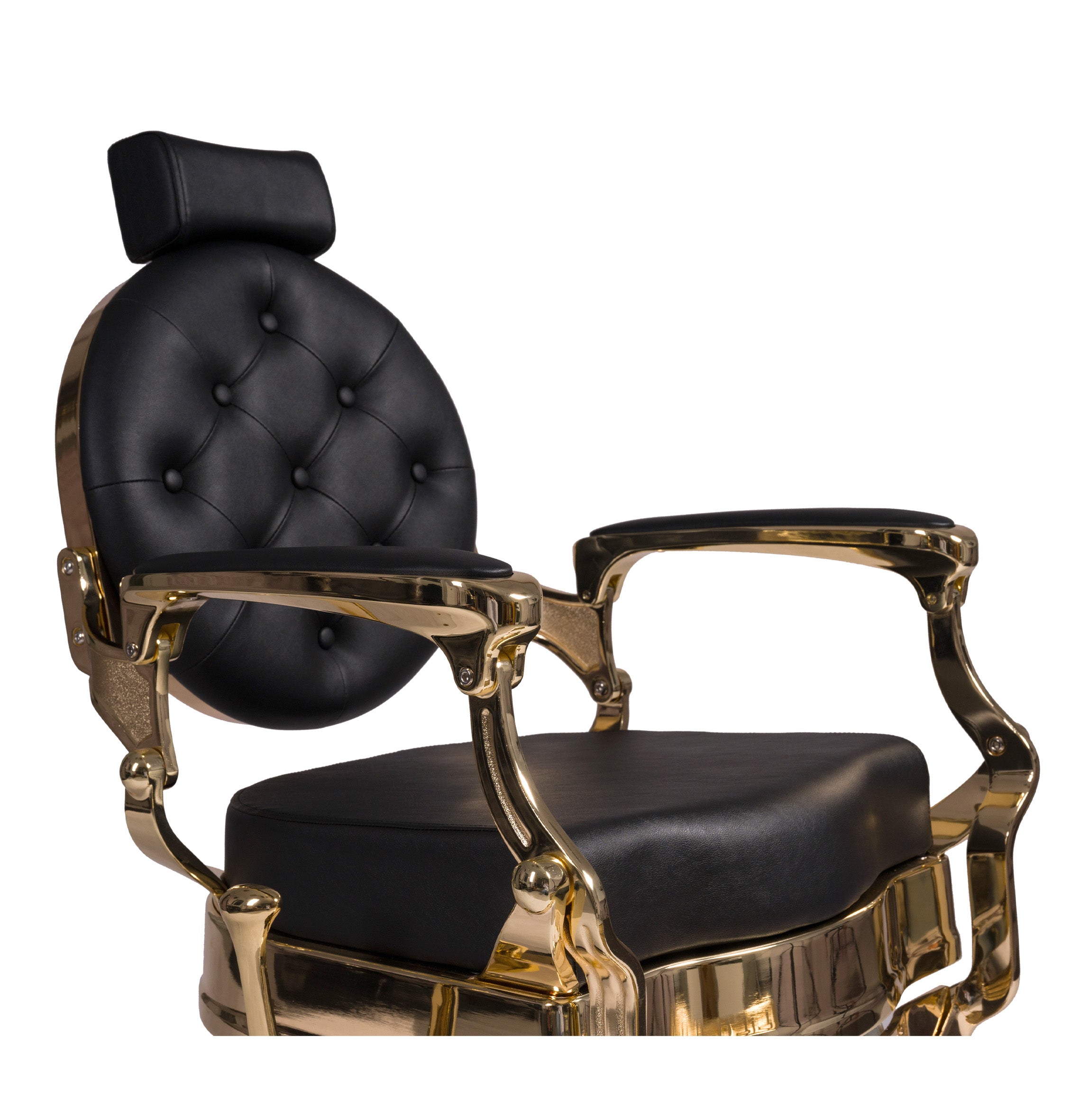 MYC Empire Luxus Barberstuhl Schwarz Gold – Premium Friseurstuhl für Barbershop