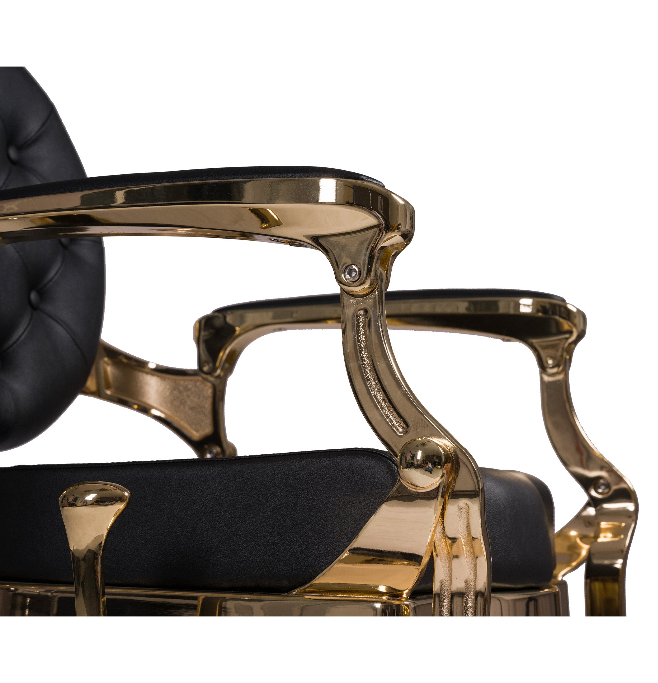 MYC Empire Luxus Barberstuhl Schwarz Gold – Premium Friseurstuhl für Barbershop