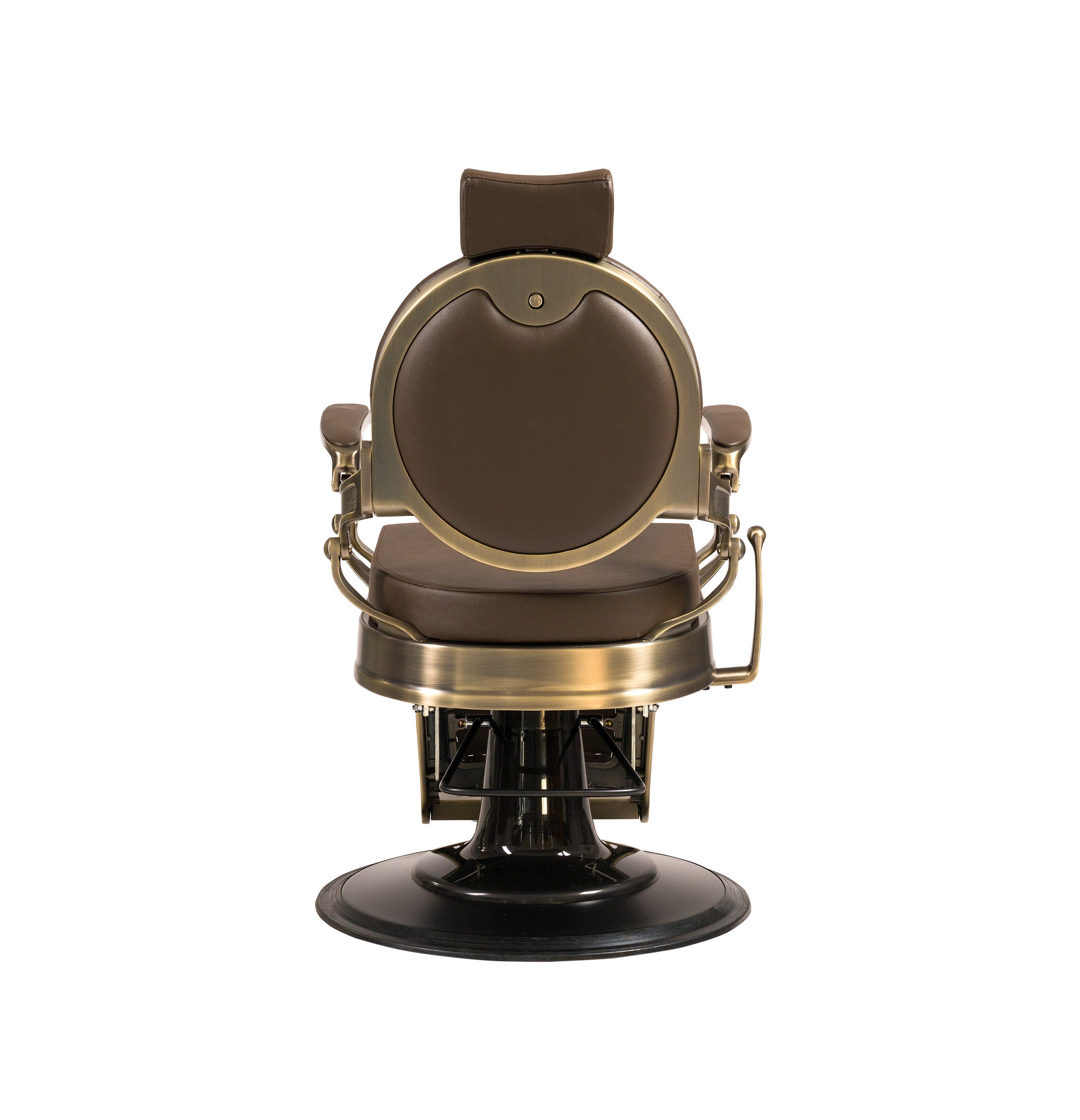 MYC Empire Bronze und Braun Barberstuhl ,Herren Stuhl Premium Friseurstuhl für Barbershops
