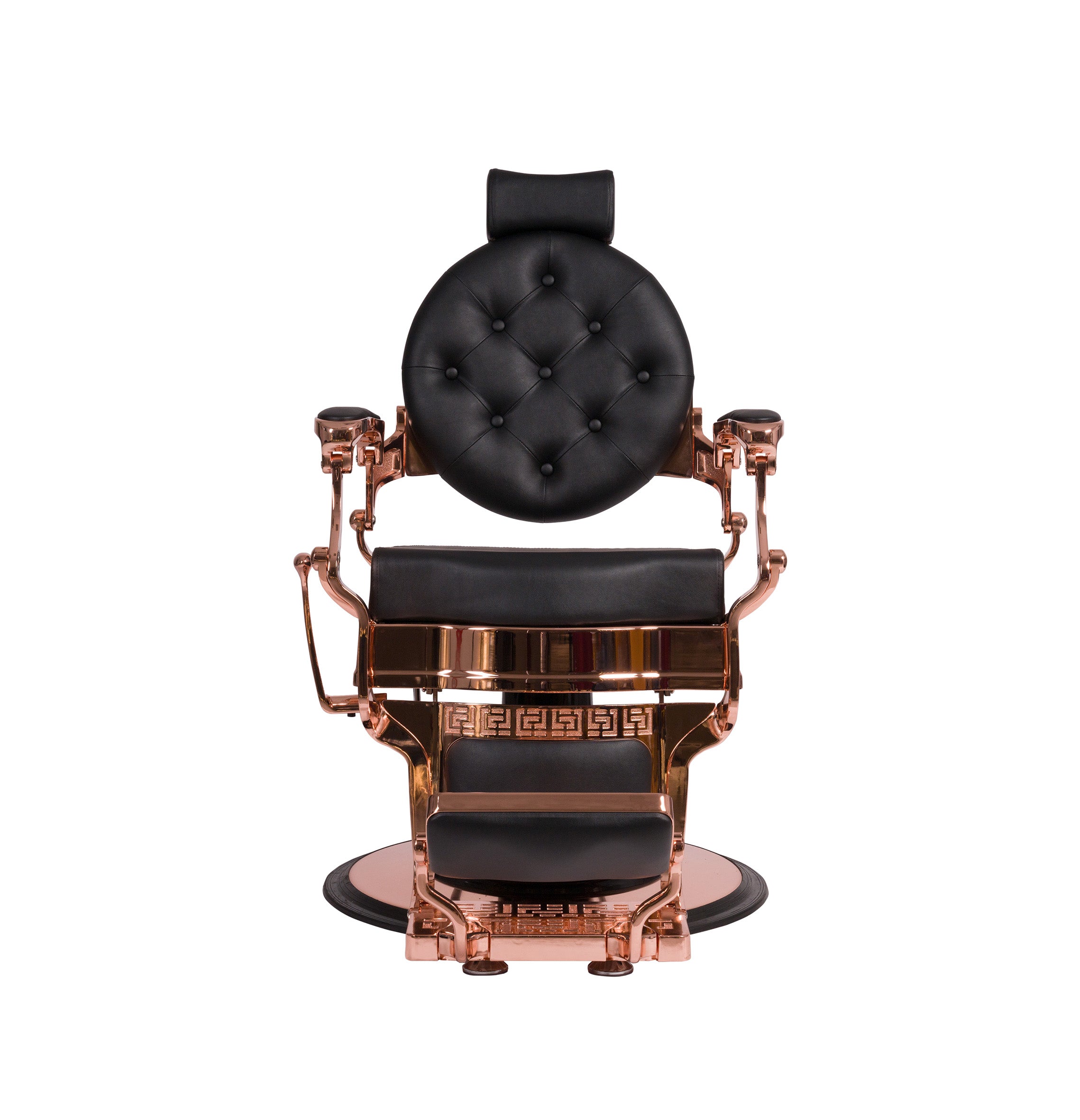MYC Empire Luxus Barberstuhl Schwarz Rosegold – Premium Friseurstuhl für Barbershop