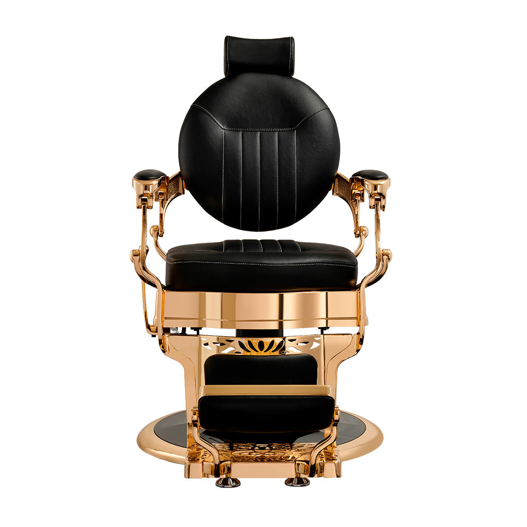 MYC CAESAR Barberstuhl Schwarz Gold – Moderner Friseurstuhl für Barbershop