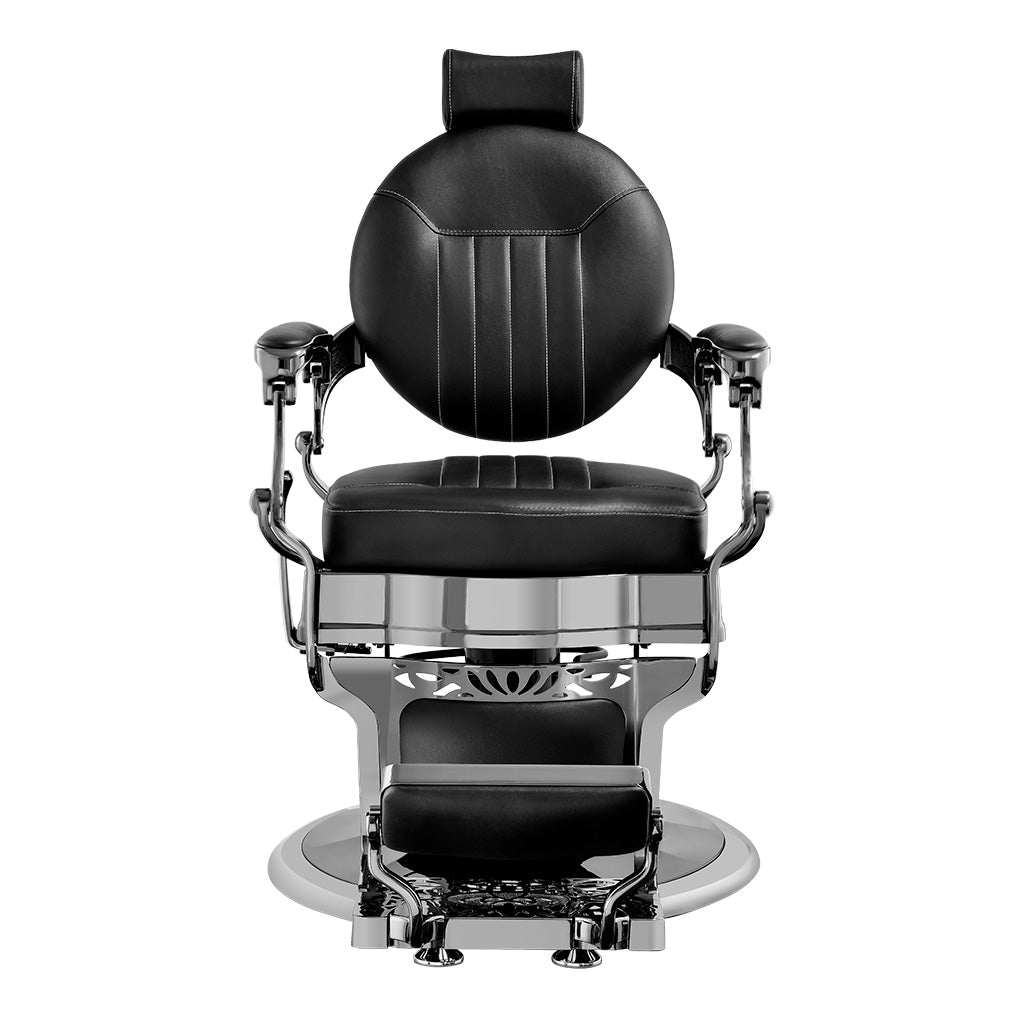 MYC CAESAR + MERCURY Barberstuhl Schwarz – Moderner Friseurstuhl für Barbershop