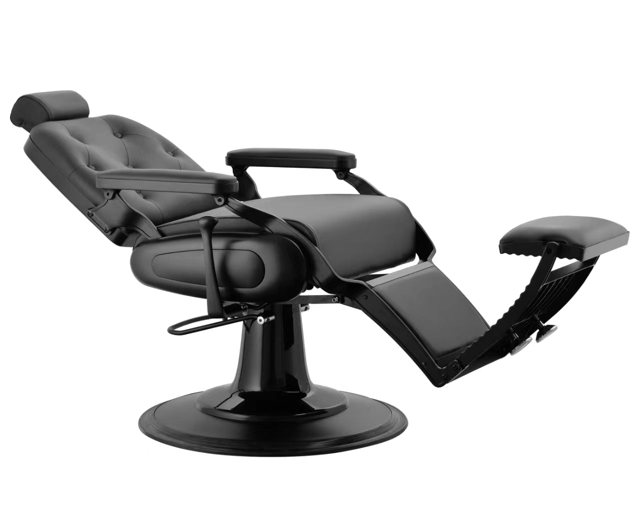 MYC Crop Barberstuhl Schwarz – Professioneller Friseurstuhl für Barbershop