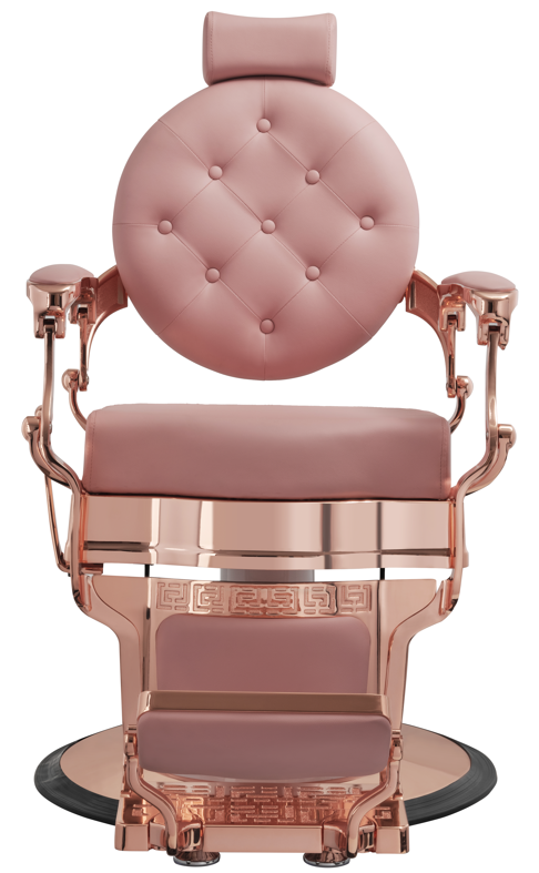 MYC Empire Luxus Barberstuhl Rosa Rosegold – Premium Friseurstuhl Salon Chair
