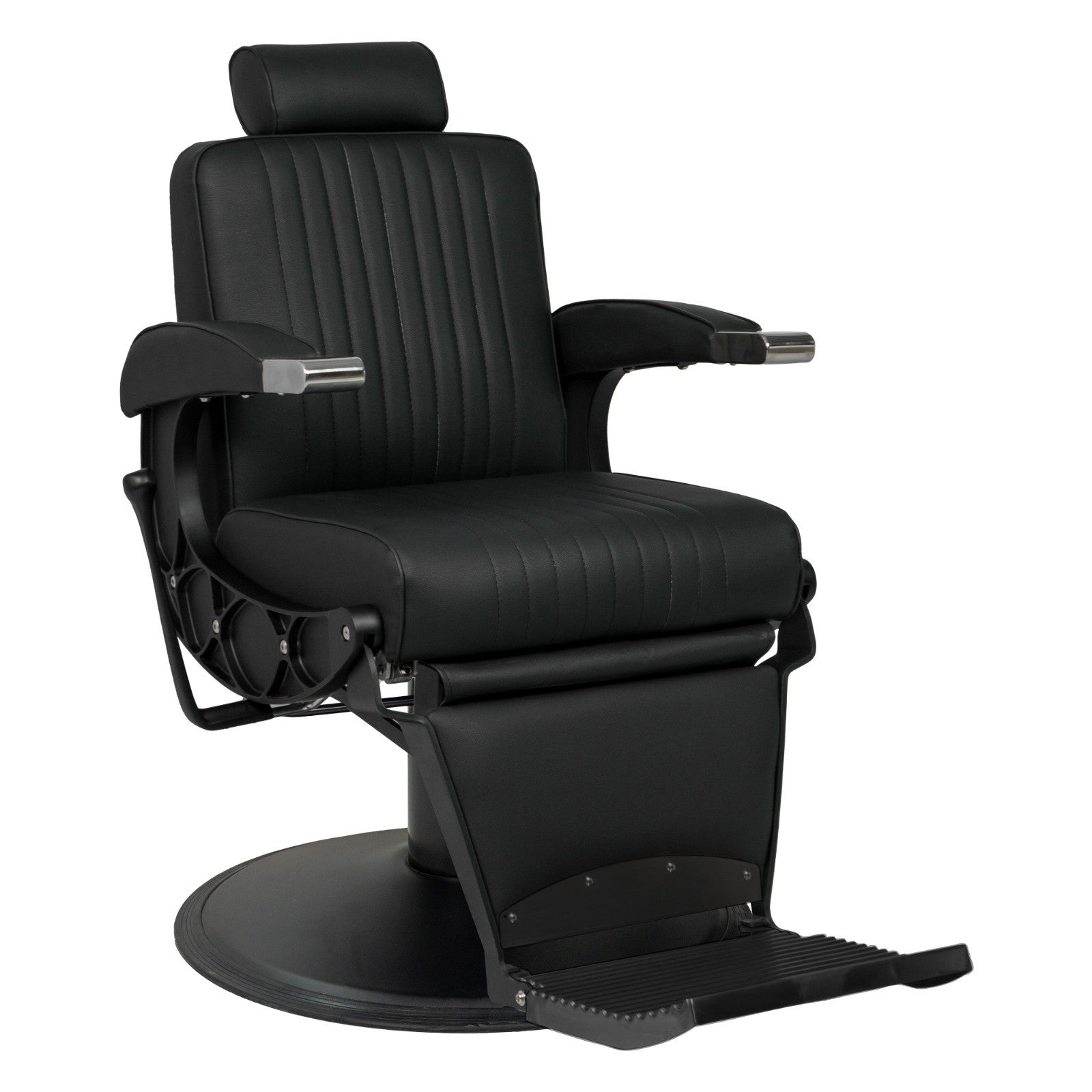 MYC MUSTANG Barberstuhl Schwarz – Professioneller Friseurstuhl für Barbershop