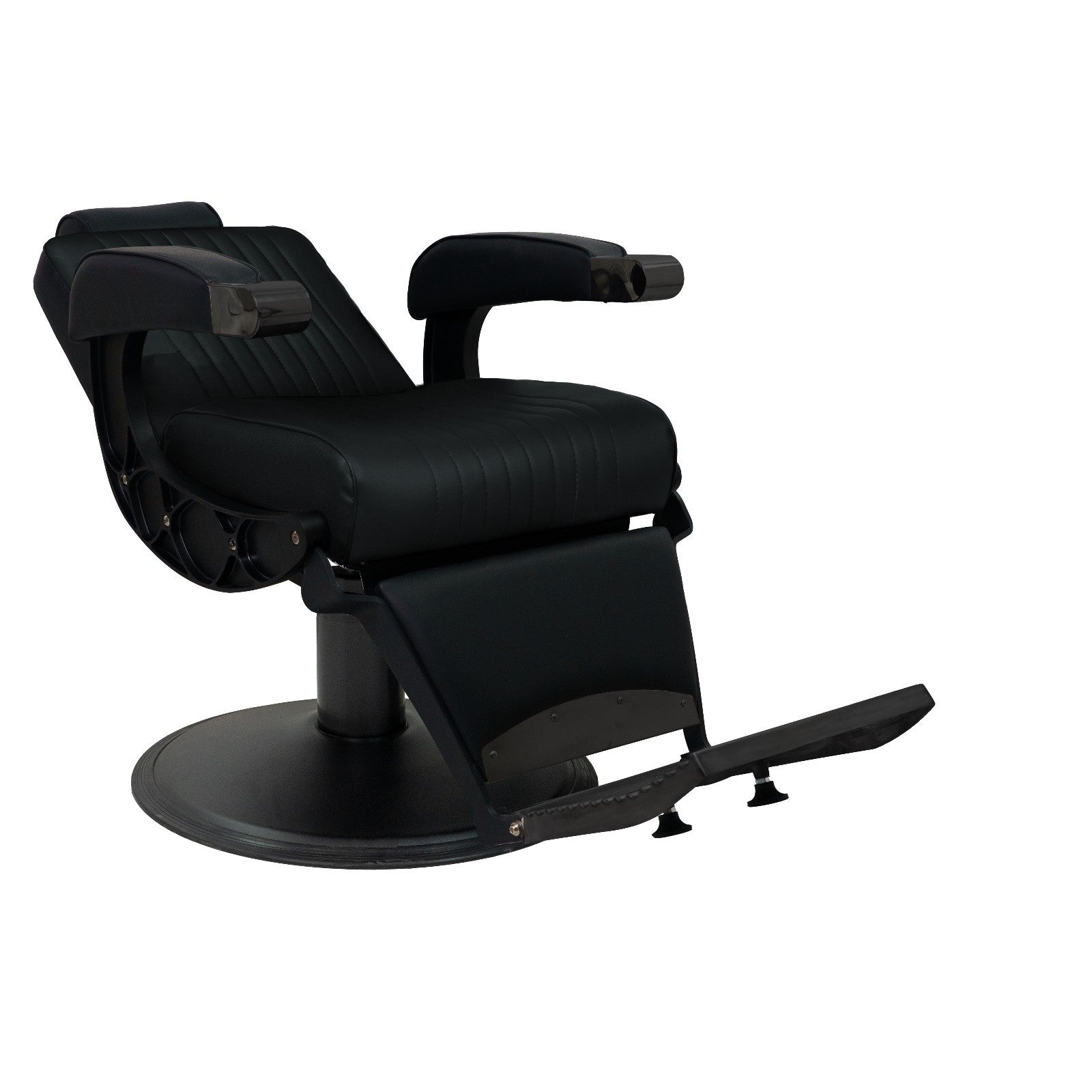 MYC MUSTANG Barberstuhl Schwarz – Professioneller Friseurstuhl für Barbershop