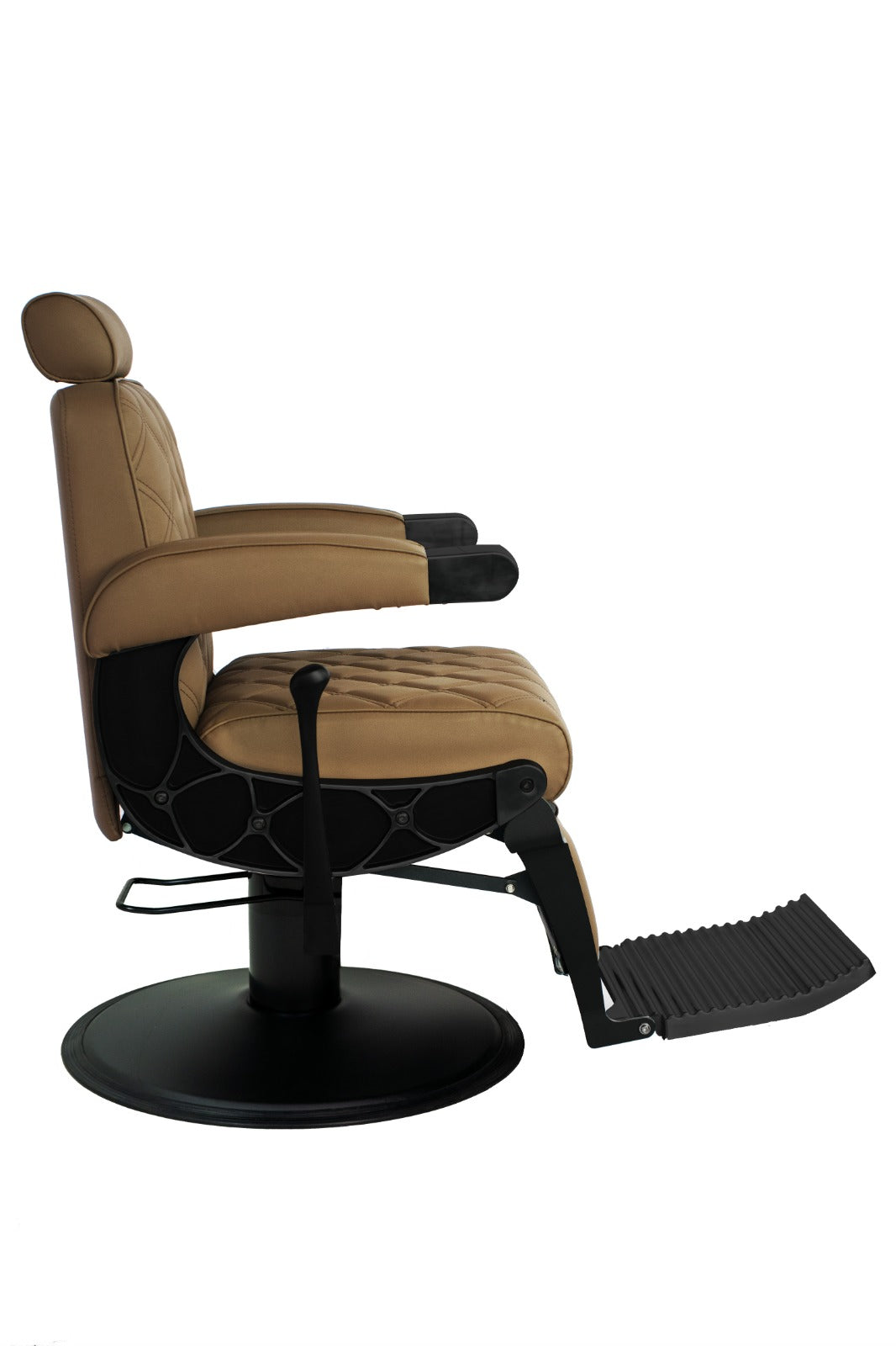 MYC HAWK Barberstuhl Braun Schwarz – Moderner Friseurstuhl für Barbershop