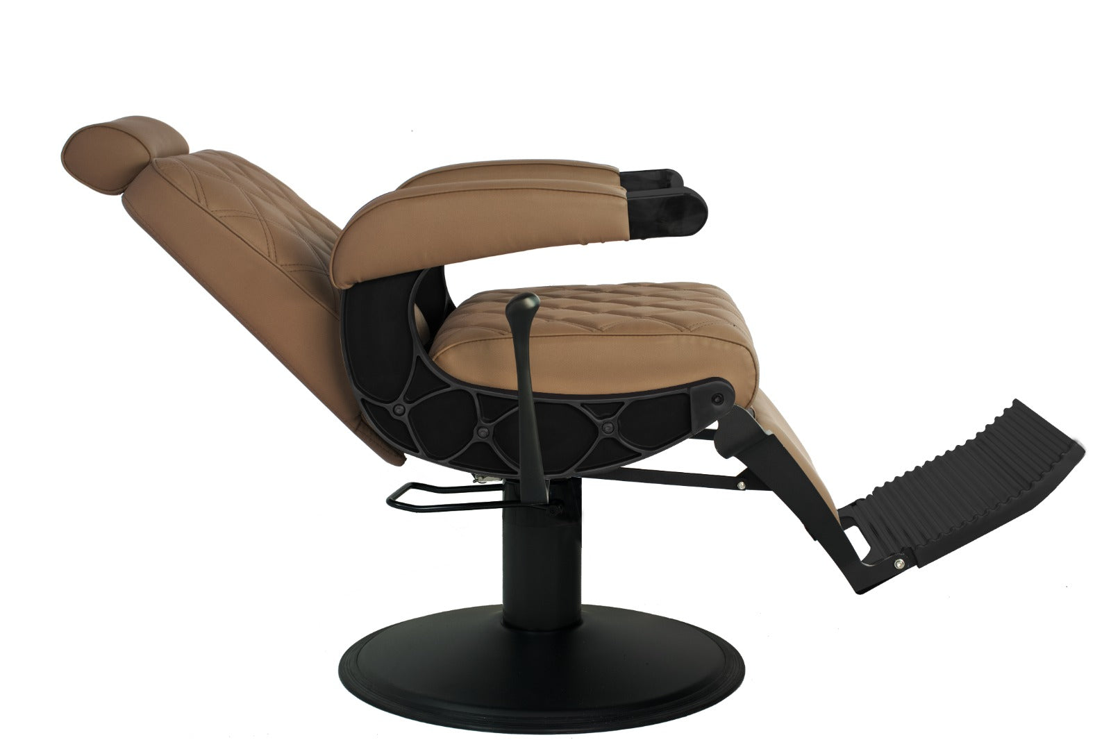 MYC HAWK Barberstuhl Braun Schwarz – Moderner Friseurstuhl für Barbershop