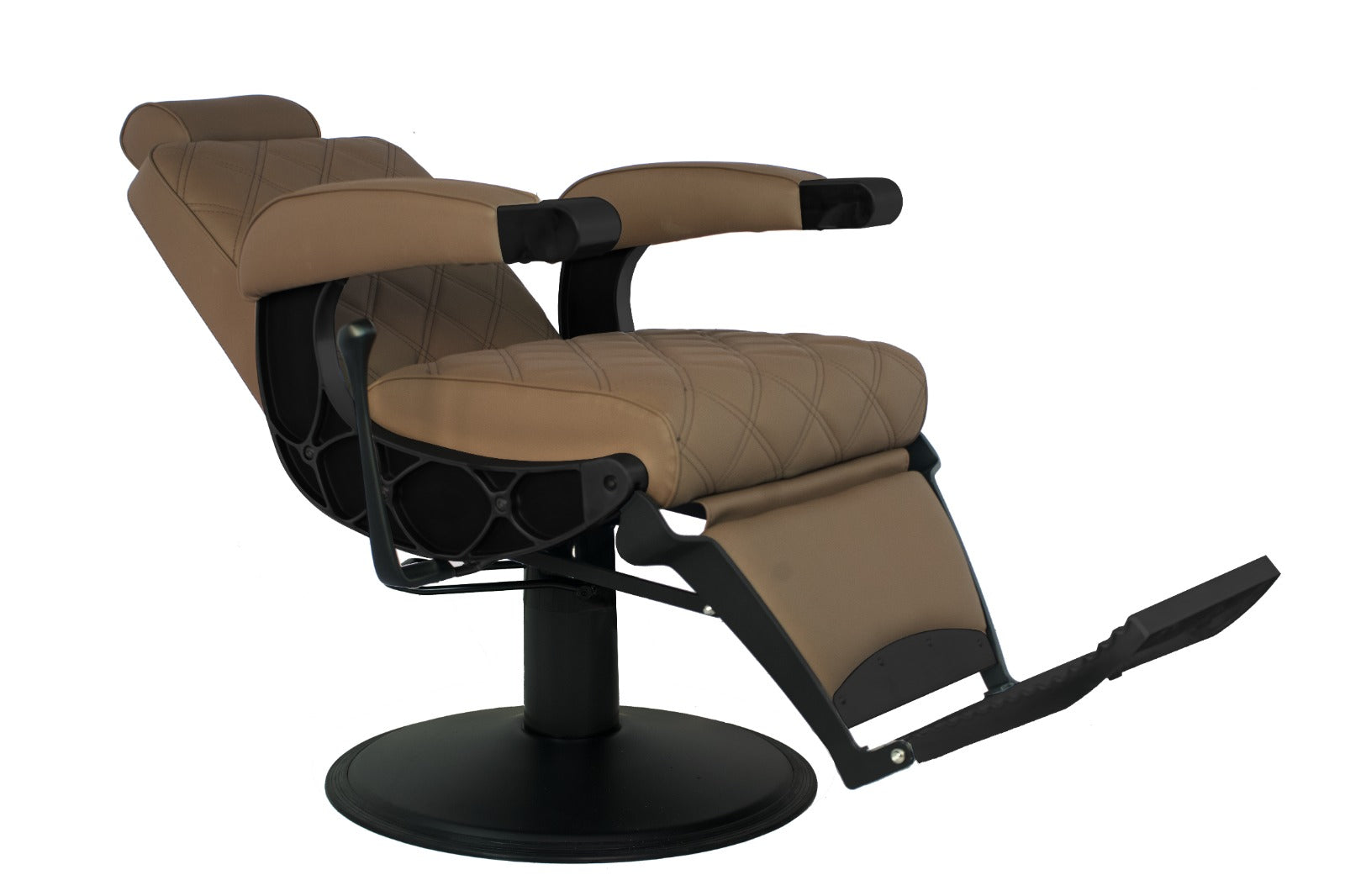 MYC HAWK Barberstuhl Braun Schwarz – Moderner Friseurstuhl für Barbershop