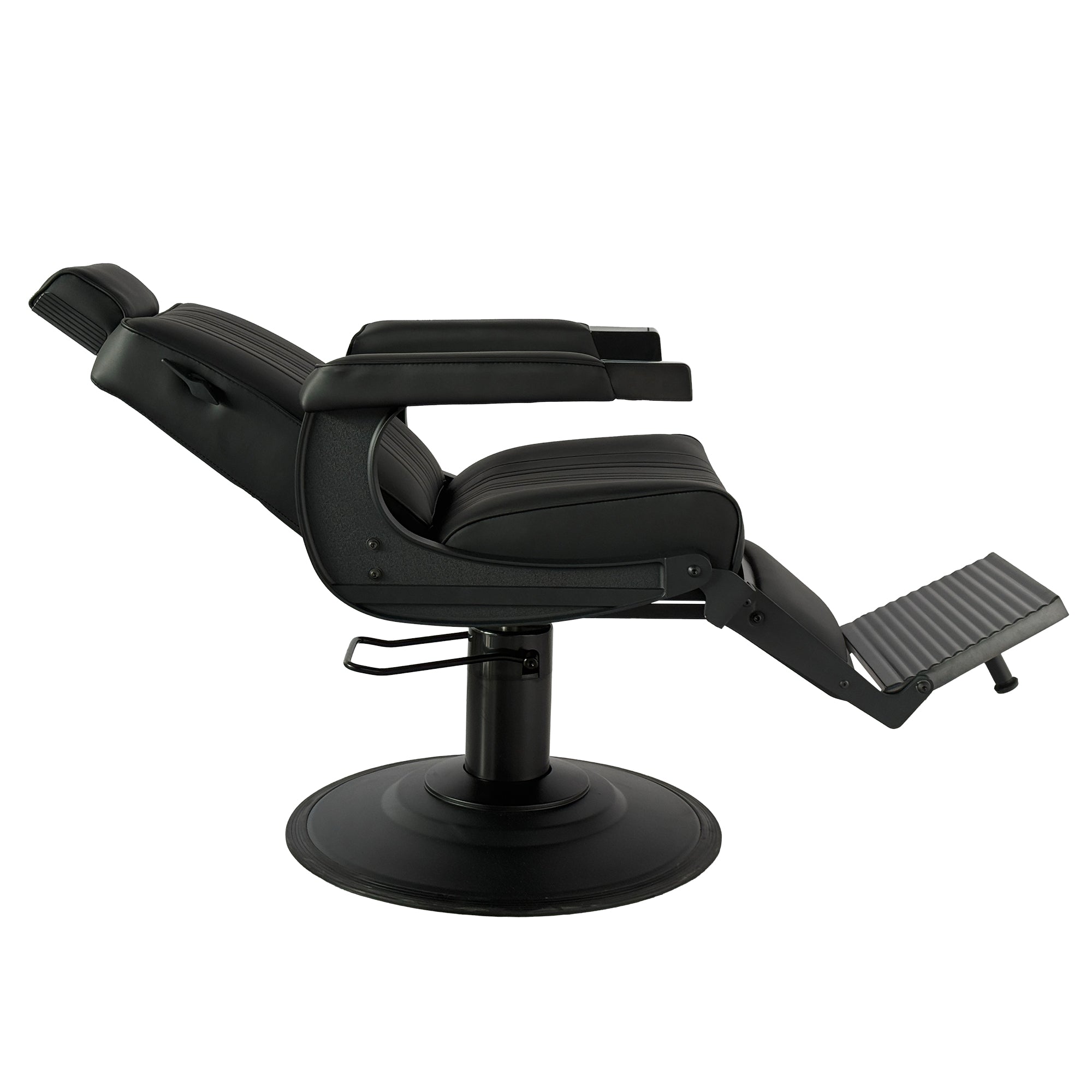 MYC LEVER Barberstuhl Schwarz – Professioneller Friseurstuhl für Barbershop