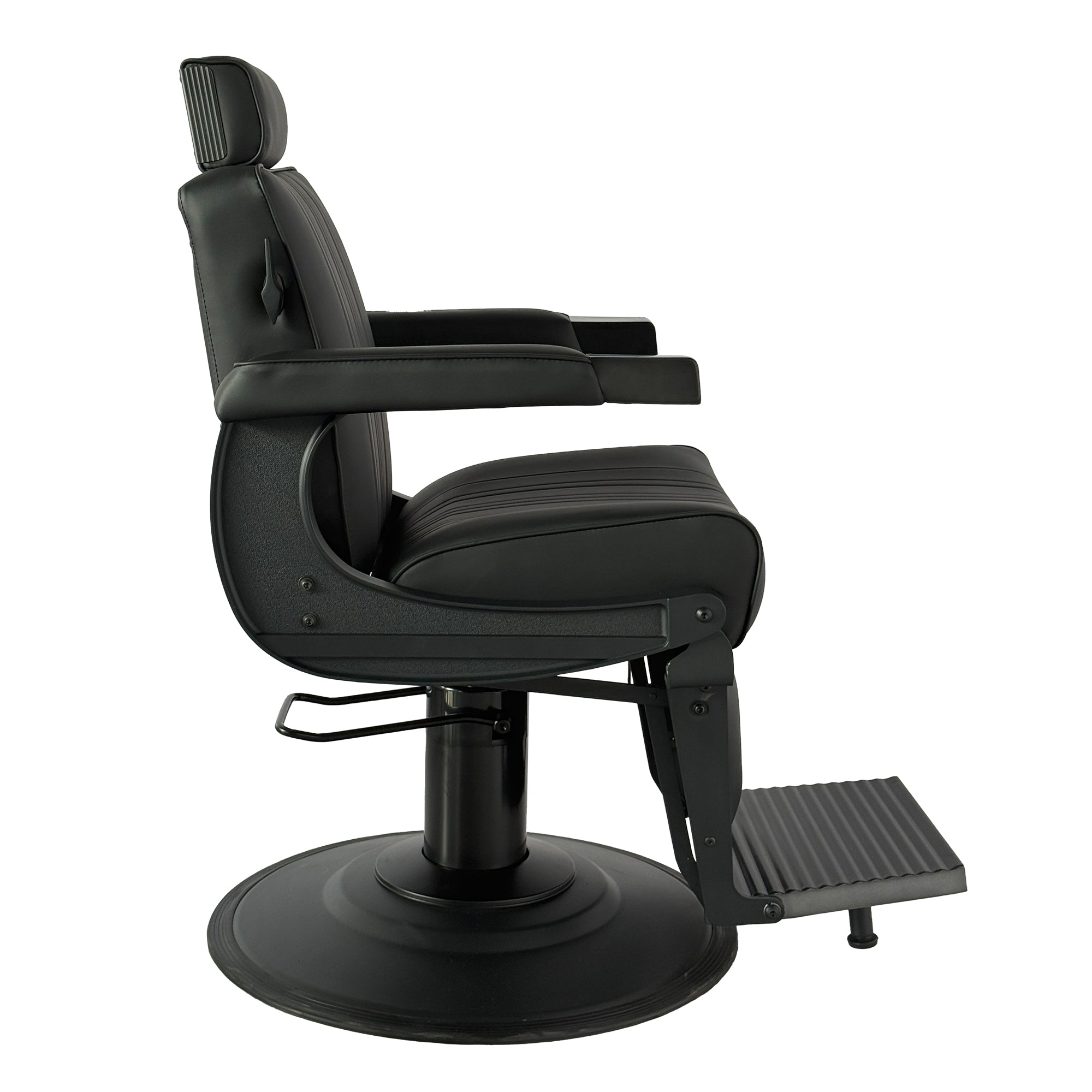 MYC LEVER Barberstuhl Schwarz – Professioneller Friseurstuhl für Barbershop