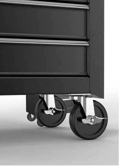 MYC Crux Friseur Arbeitswagen Metall – Rollwagen mit Schubladen & Schloss | Barber Trolley Profi