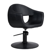 MYC GLAM Friseurstuhl in eleganter Schwarz-Farbe, Luxuriöser Friseur stuhl