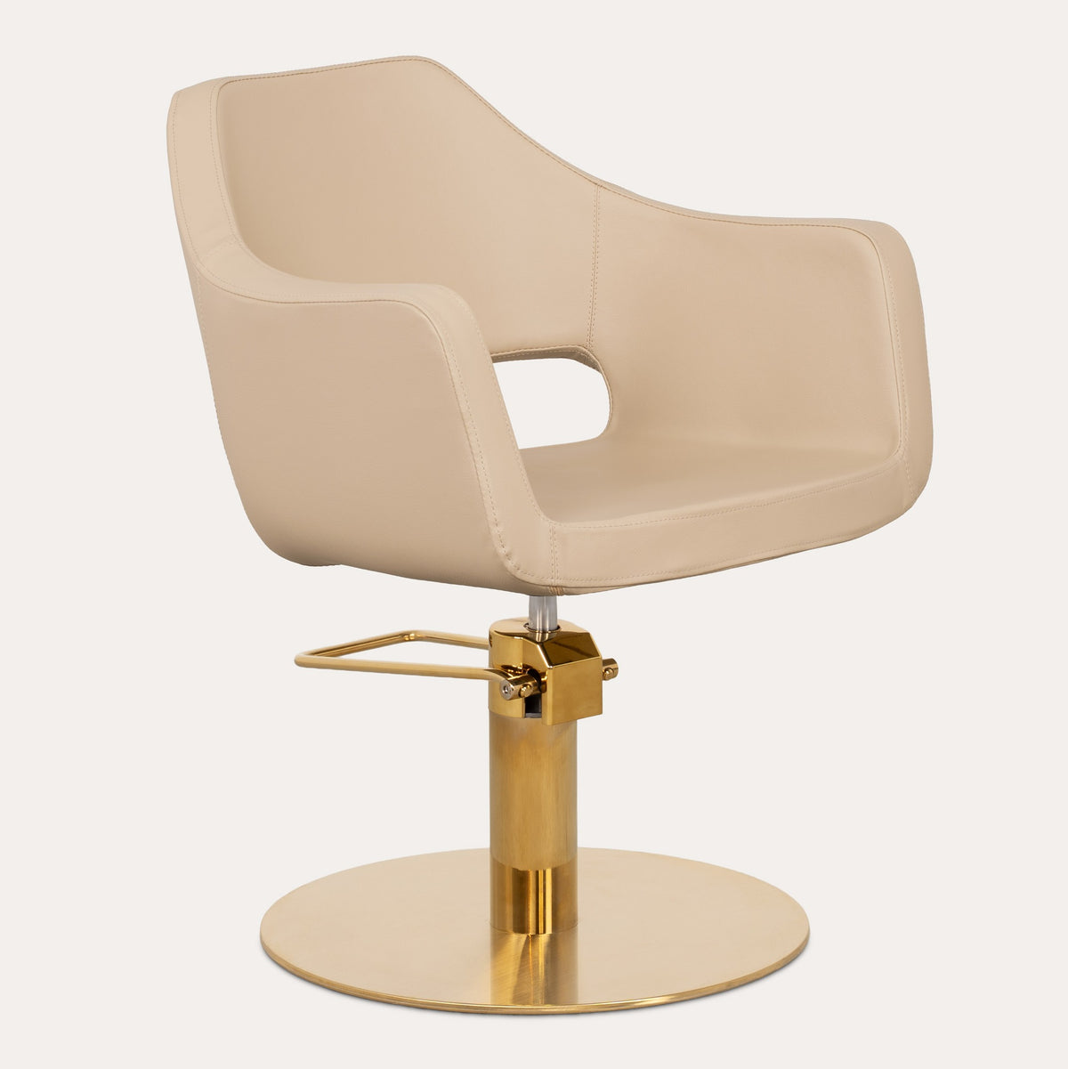 MYC Whim Friseurstuhl Beige Goldfuß