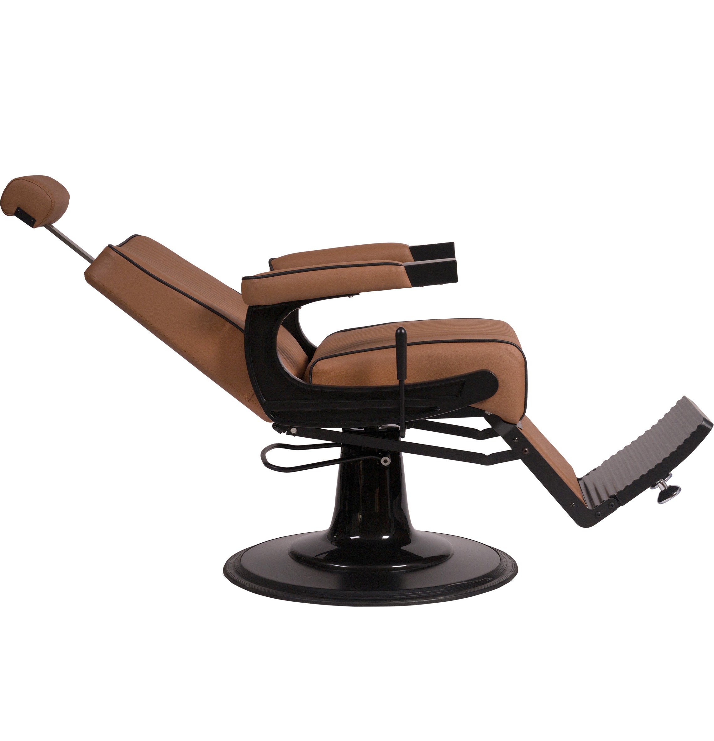MYC Dour Barberstuhl Braun Schwarz – Moderner Friseurstuhl für Barbershop