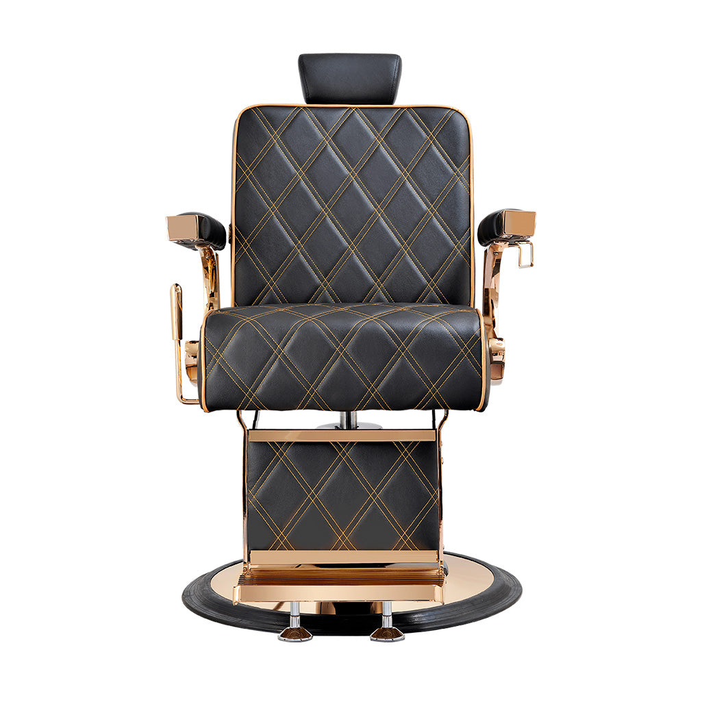MYC Crew Barber stuhl in Gold und Schwarz, Herren Friseurstuhl Crew, Luxuriöser Barbershop stuhl