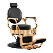 MYC SHOR GOLD Luxus Barberstuhl Schwarz Gold – Premium Friseurstuhl für Barbershop