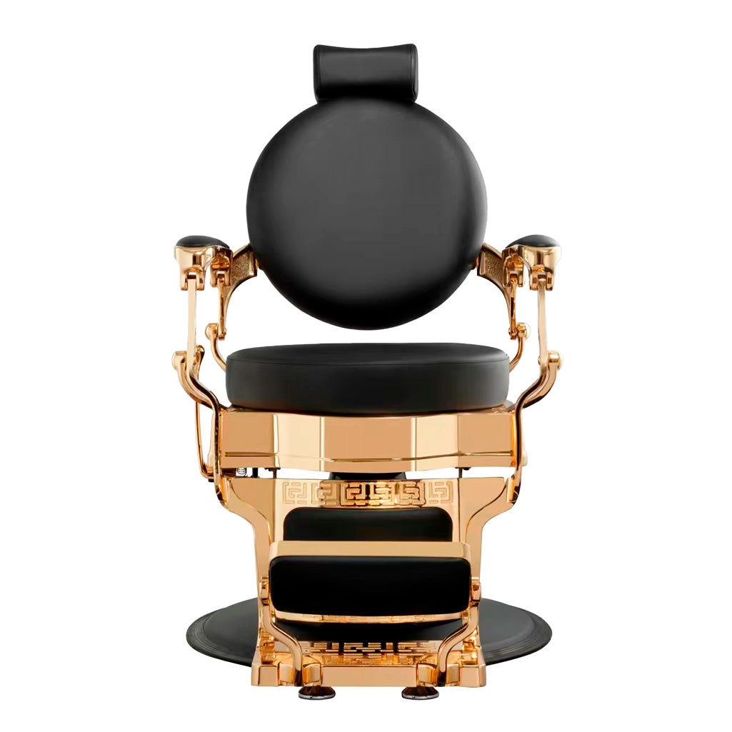 MYC SHOR GOLD Luxus Barberstuhl Schwarz Gold – Premium Friseurstuhl für Barbershop
